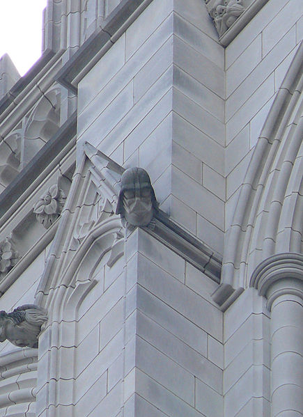 Darth Vader memorialized in a grotesque on the National Cathedral, Washington, D.C., USA