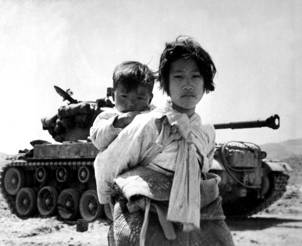 Korean War refugees Public Domain Image via The National Archives