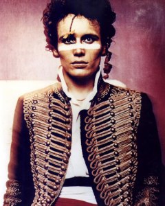 Adam Ant as the Blueblack  Hussar in the 1980s. This image used in accordance with Fair Use Policy.