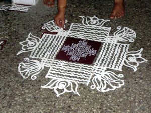 Kolam in Mumbai © Appaiah with CCLicense