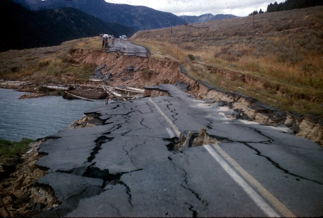 Hebgen Lake Earthquake, Montana, USA, August 1959 Public Domain Image by the US Government, Department of the Interior