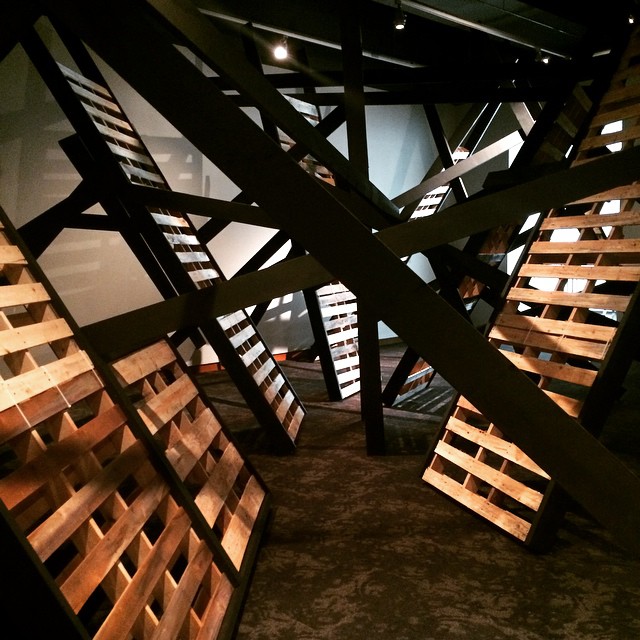 Nitegeka's work displayed as part of Venturing Out of the Heart of Darkness, 2015