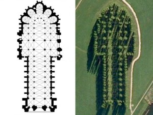 Rheims Floorplan with aerial view of De Groene Kathedraal