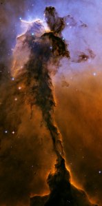 Towering 9.5 light year (90 trillion km) spire in the Eagle Nebula Credit: NASA, ESA, and The Hubble Heritage Team STScI/AURA)