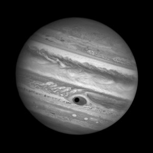 Jupiter, featuring the Great Red Spot and the shadow of one of the planet's moons, Ganymede. Credit:NASA, ESA, and A. Simon (Goddard Space Flight Center) Acknowledgment: C. Go and the Hubble Heritage Team (STScI/AURA)