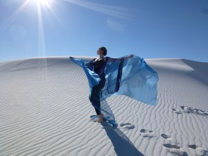 Irina Akulenko at White Sands, New Mexico, USA © Irina Akulenko from her website