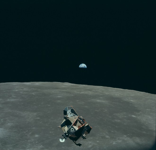 Earth, Moon and Lunar Module, NASA