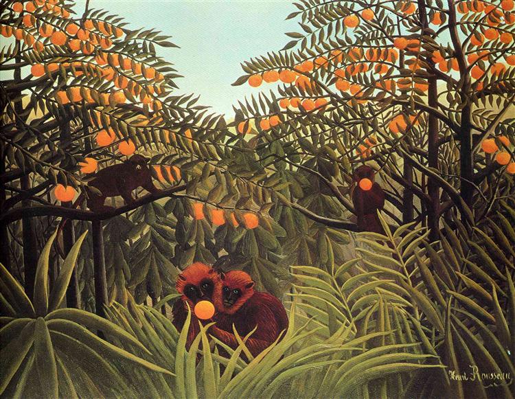 Rousseau, Apes in the Orange Grove