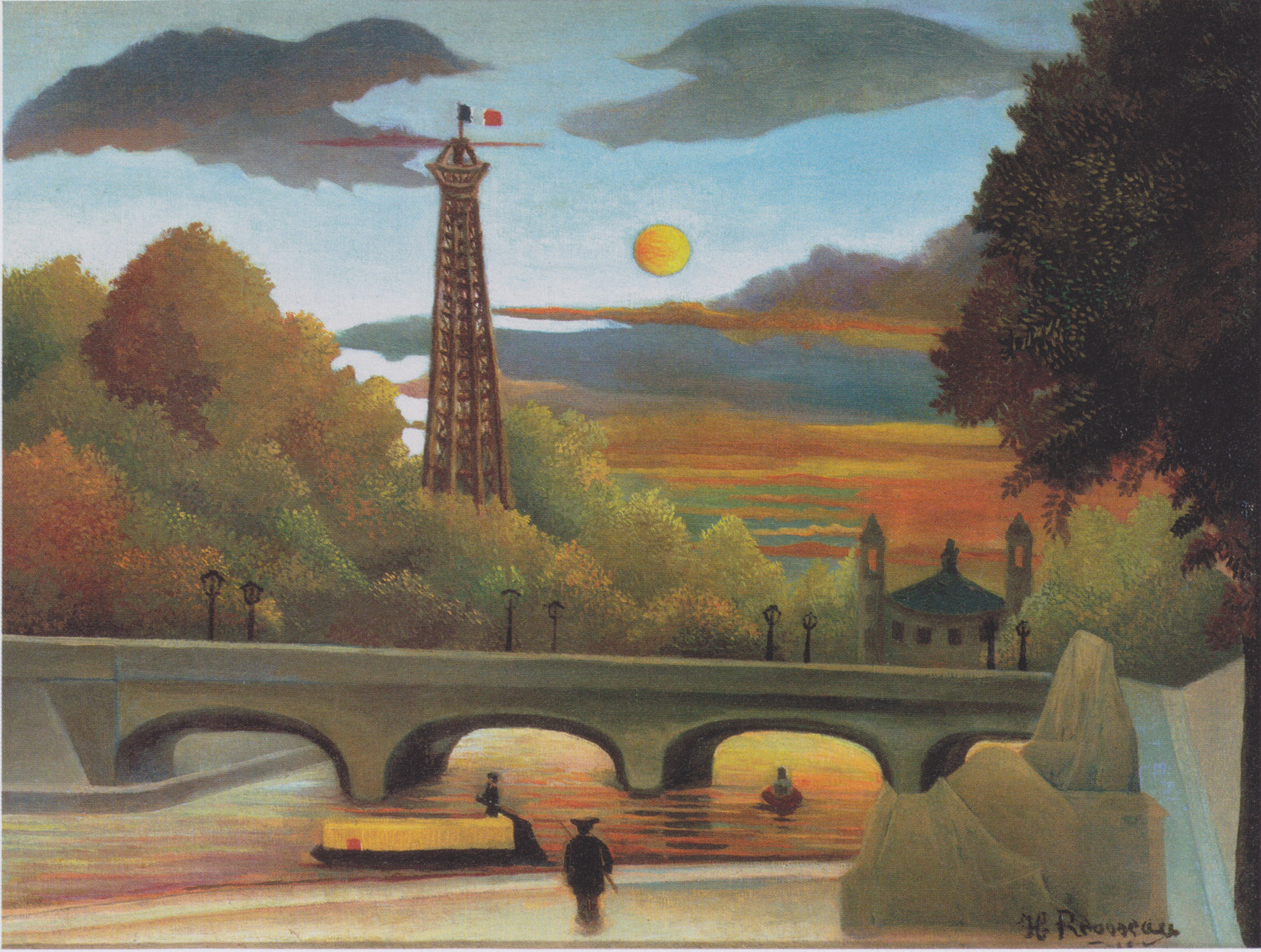 Rousseau, Seine and Eiffel Tower in the Evening Sun, 1910